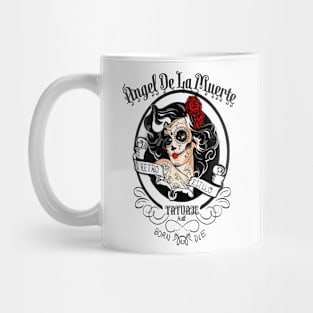 Day Of The Dead Angel De La Muerte Spanish Tattoos Ink Mug